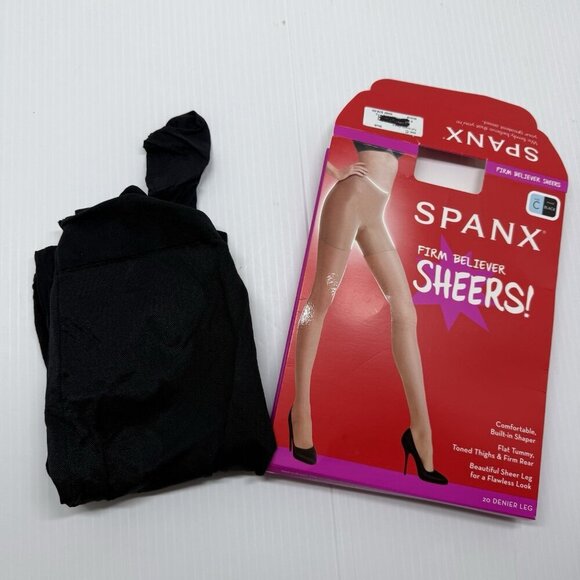 Spanx Firm Believer High-Waist Sheers Pantyhose Size C NWT Shapewear Control - Picture 2 of 6